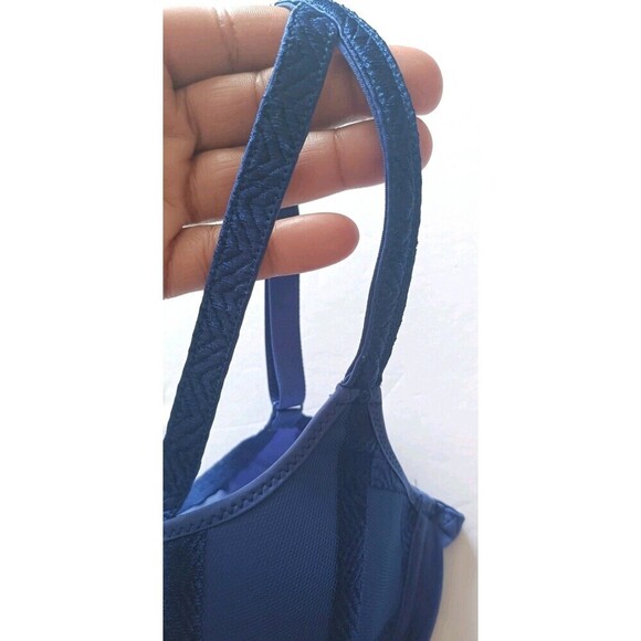 Louisa Bracq Bra Size 30E Royal Blue Strappy Cobalt Collection Luxury Designer - Picture 6 of 11